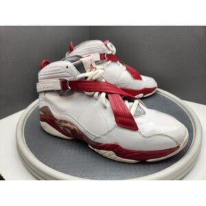 Air Jordan mens 11.5 Retro 8.0 Retro White Red amazing condition used 467807-101